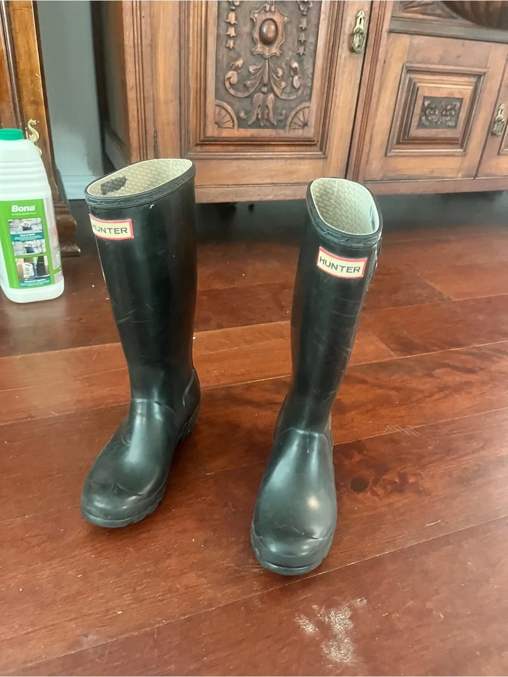 Hunter Kids Black Tall Waterproof Rain Boots